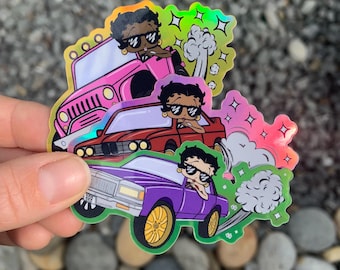 Burn Rubber Betty Boop Sticker Pack