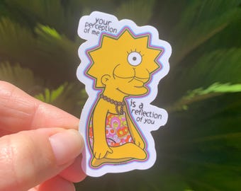 Meditating Lisa Simpson Third Eye Vinyl Sticker