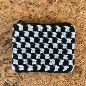 Monedero tejido a mano con algodón orgánico reciclado tapestry  upcycling Artesanía orgánica