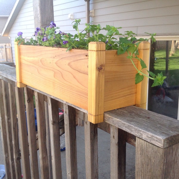 Deck Railing Mounted Flower Box