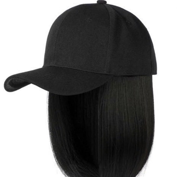 Baseball Cap With Hair Attached Etsy