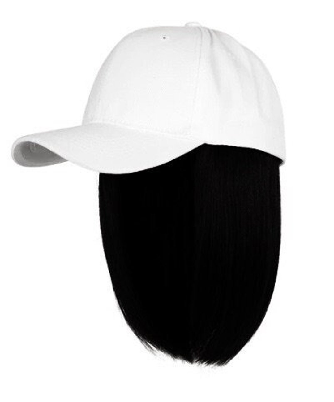 Baseball Cap Wigs black Hair - Etsy