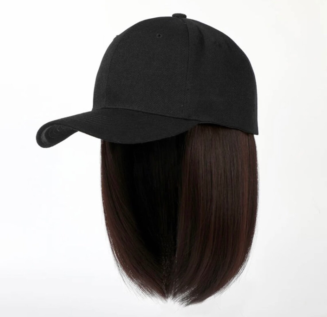 Baseball Cap Wigs Hair Attached Etsy