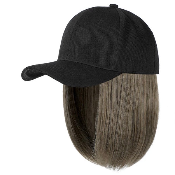 Baseball Cap With Hair Attached Etsy