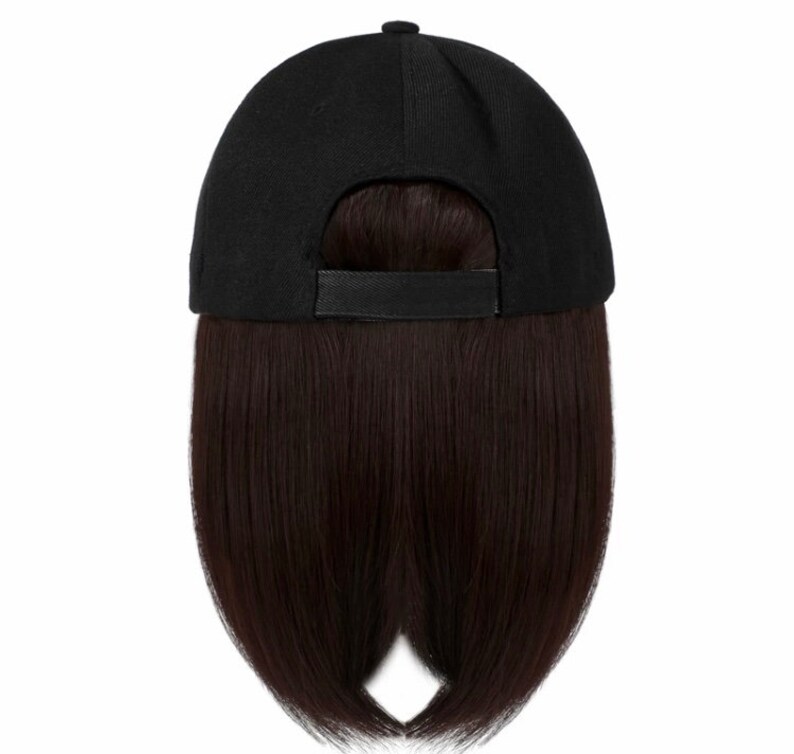 Baseball Cap Wigs Hair Attached Etsy