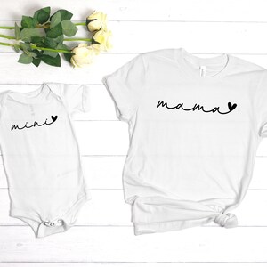 Mama Mini shirt, Mommy and Me matching shirt, Mama shirt, Matching Mothers day shirts, Mama Mini matching set, Mama mini gift set, mama mini