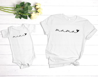 Mama Mini shirt, Mommy and Me matching shirt, Mama shirt, Matching Mothers day shirts, Mama Mini matching set, Mama mini gift set, mama mini