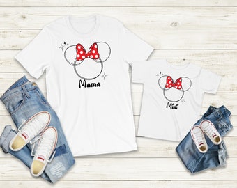 Minnie Mama shirt, Minnie mama mini shirt, disney mama mini matching shirt, Mommy and me minnie shirt, Mommy and me matching outfit
