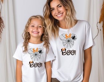 Mommy and Me Minnie Spider Web, Minnie Halloween shirt, Mama mini Minnie Halloween shirts, Mama mini shirts, Minnie halloween tee, matching