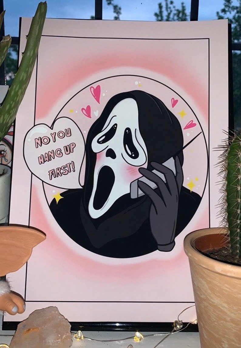 You hang up Scream killer fine art print. Horror film prints Etsy