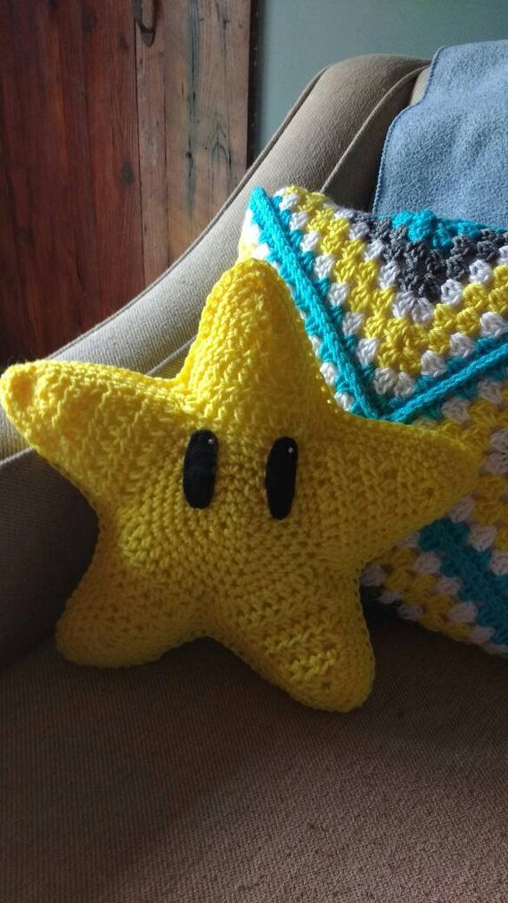 Nes Mario Star Pillow Etsy