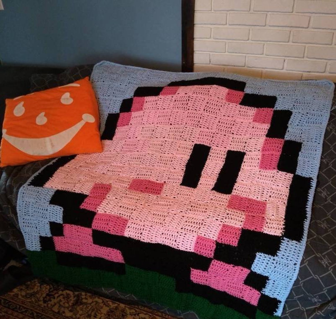 Old school Kirby blanket Etsy