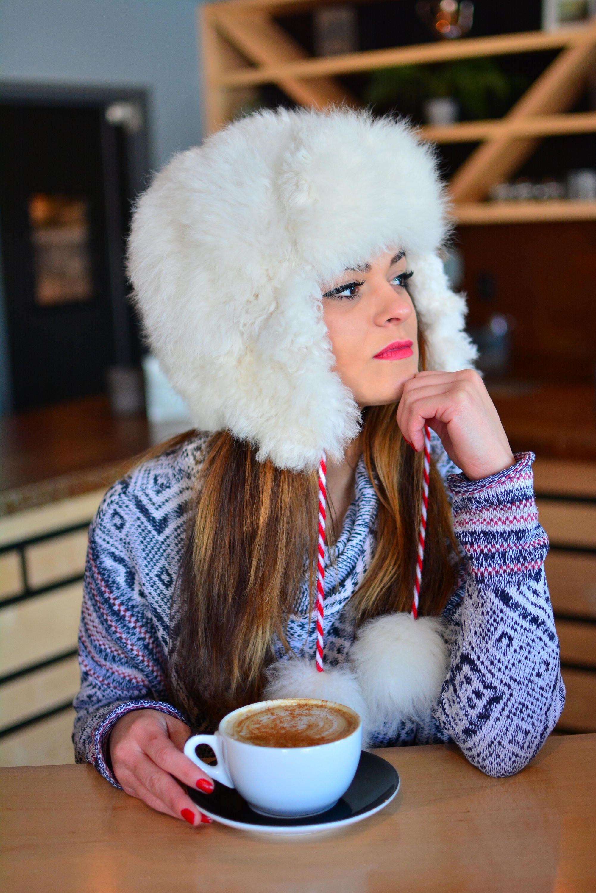 Traditional Fur Baby Alpaca Hat winter white Alpaca Fur Hat & Luxurious Winter Headwear – Cloud Nine  main image 4