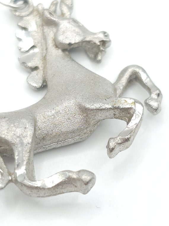 Beautiful Vintage Sterling Unicorn Charm Pendant/… - image 5
