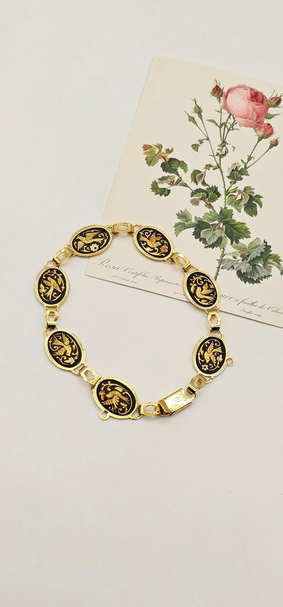 Gorgeous Vintage Goldtone Midas Damascene Bracelet