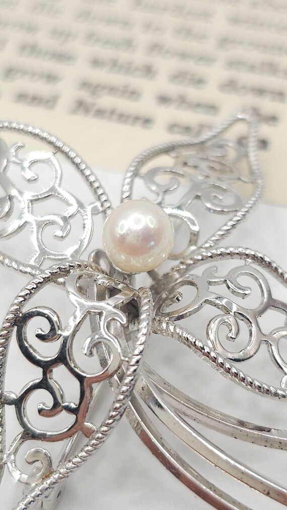 Gorgeous Vintage Van Dell Cultured Pearl and Ster… - image 3