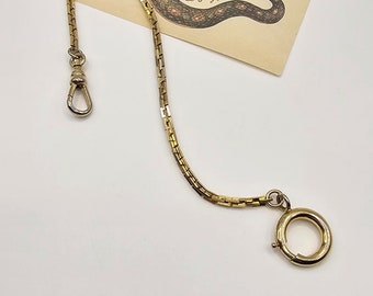 Beautiful Vintage Art Deco Goldtone Pocket Watch Chain/gold/gold chain/pocket watch/watch fob/watch chain/1930's/1940's/accessories/mens