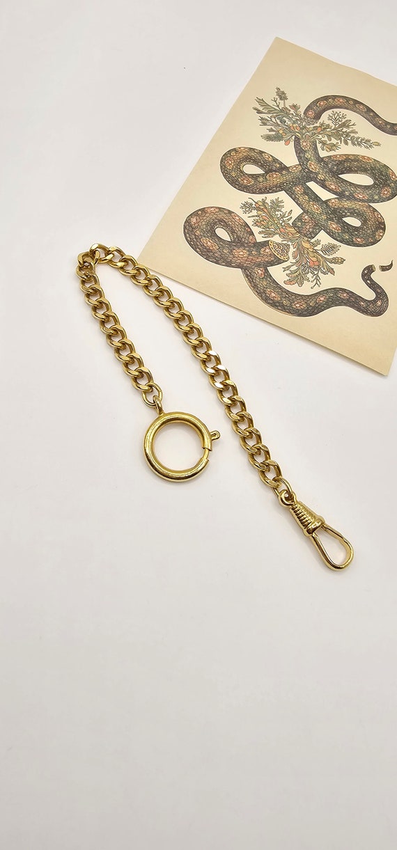 Vintage Goldtone Pocket Watch Fob Chain/gold/gold 