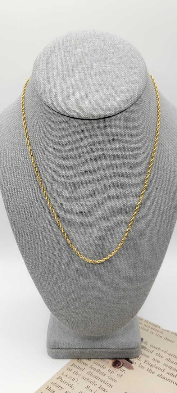 Beautiful Vintage Dainty 18" 2 mm Gold Filled Rope