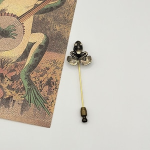 Gorgeous Antique Vintage Sterling Panama Golden Huacas Stick Pin/antique/vintage/frog/huacas/sterling/stick pin/men&#39;s jewelry/frog jewelry