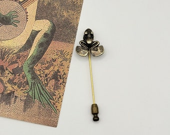 Gorgeous Antique Vintage Sterling Panama Golden Huacas Stick Pin/antique/vintage/frog/huacas/sterling/stick pin/men's jewelry/frog jewelry