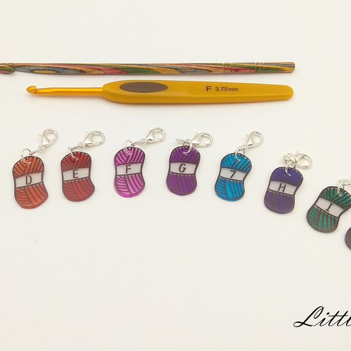 Crochet Hook Markers Set of 8 Etsy
