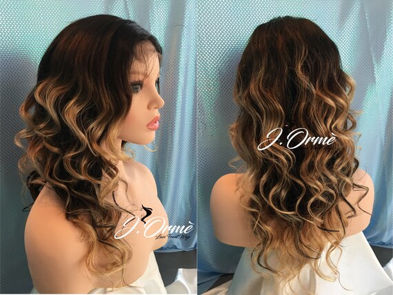 Gorgeous 100 Brazilian Body Wave Human Hair Balayage Ombre Lace Front Closure Wig Human Hair Wig Dark Roots 1b 4 27 Human Hair Wig