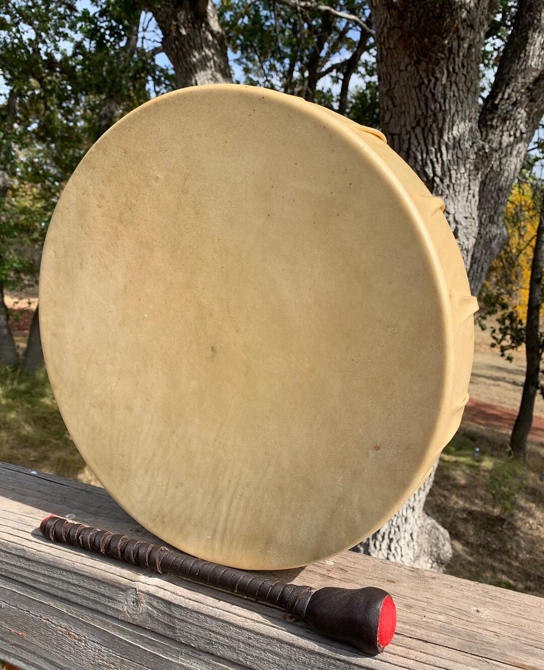 Native American Elk Hide Drum Etsy Australia