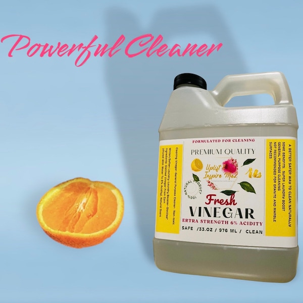 CLEANING VINEGAR-All Purpose Household Surface Cleaner Extra Strength Distilled White Vinegar-Multi-Purpose Natural Family/Pet Safe, Laundry