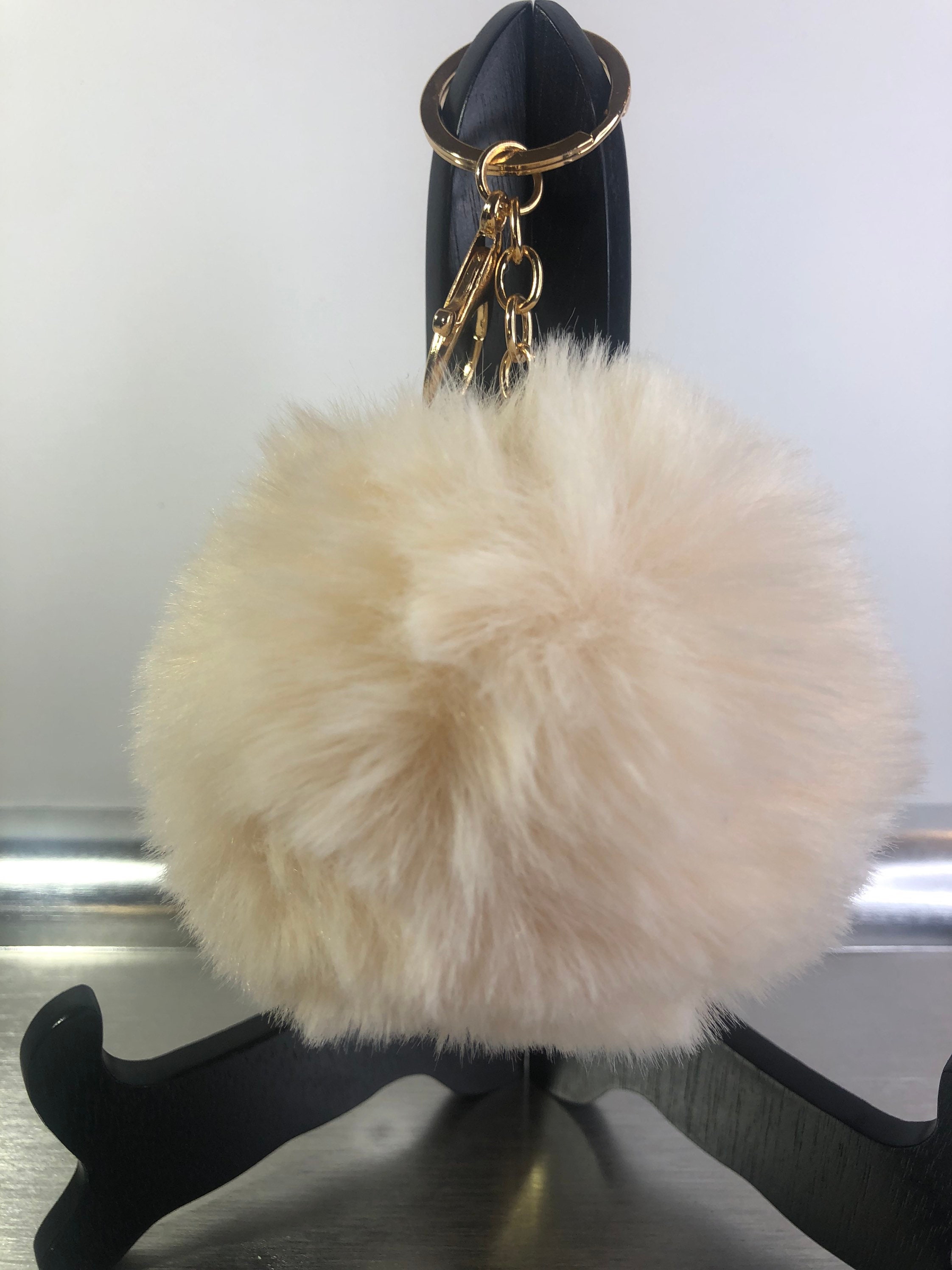 Imitation Rabbit Fur Pompom Ball Keyring Fluffy Bag Pendant Charm Keychain