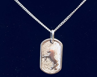 Sterling silver horse pendant