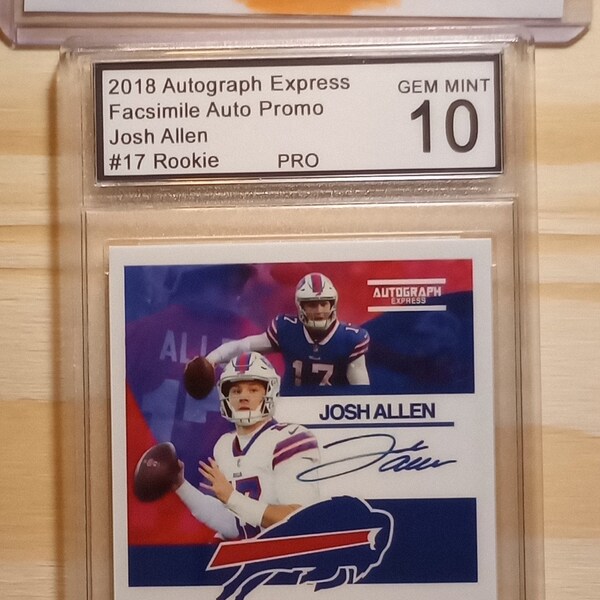 Josh Allen Football Cards for Sale Etsy