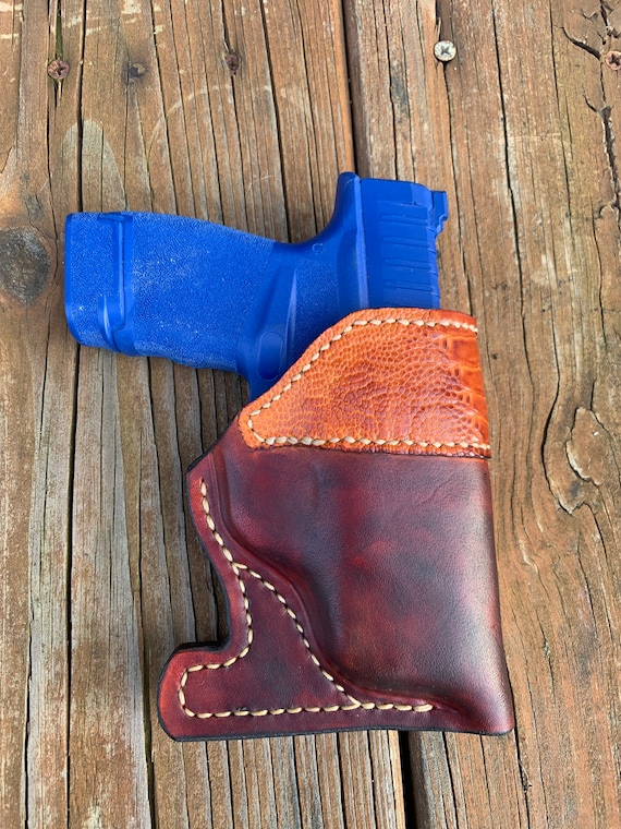 Springfield Hellcat Pocket Holster Lined With Exotic Ostrich Etsy