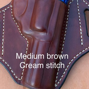 Ruger Alaskan 2.5" barrel OWB Flat Back Pancake Holster med brown/cream