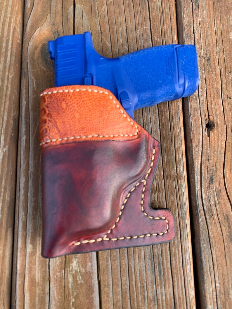 Springfield Hellcat Pocket Holster Lined With Exotic Ostrich Etsy