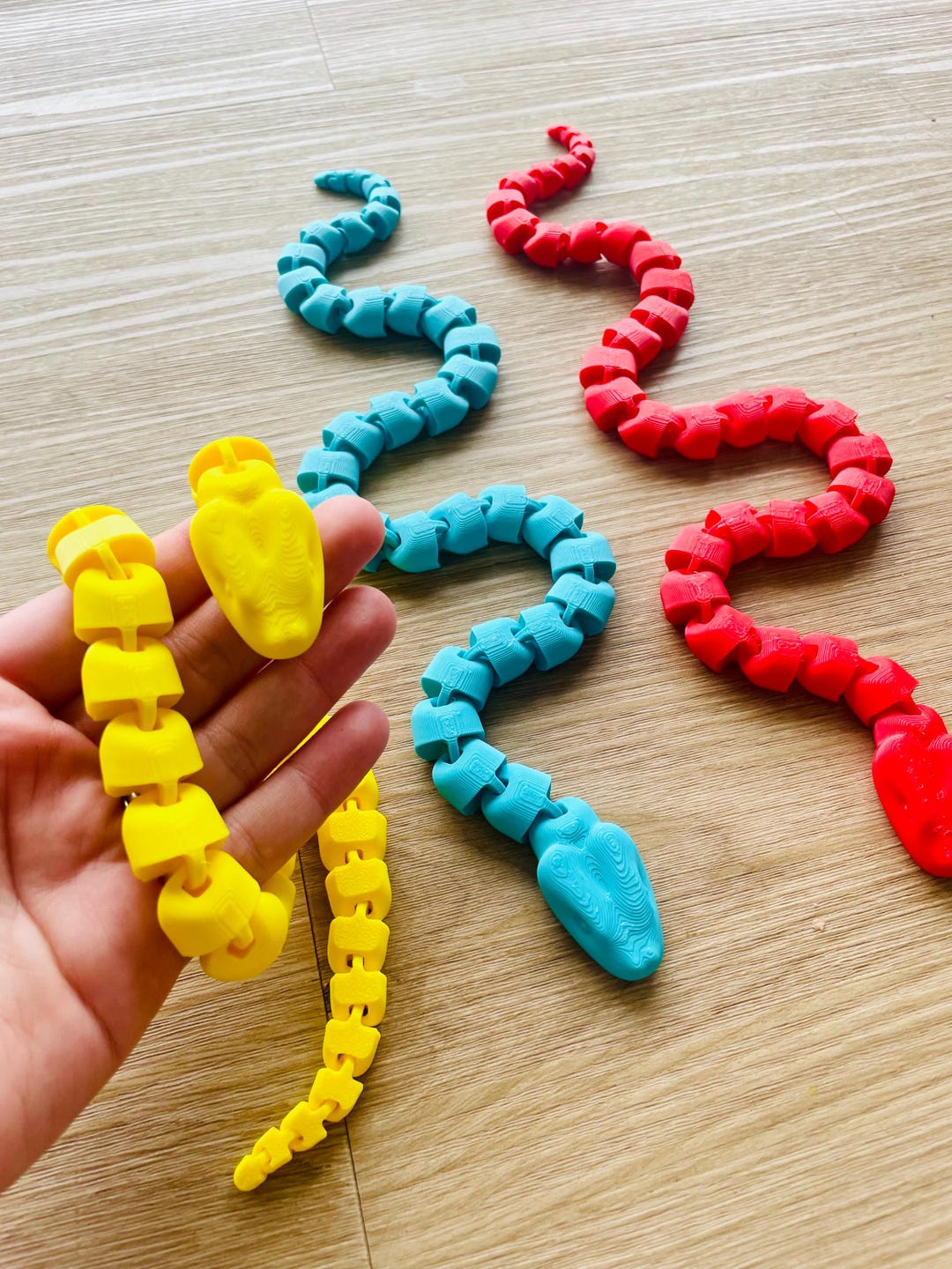 Articulated Snake – Poseable, Handcrafted Decorative Snake in Green ...