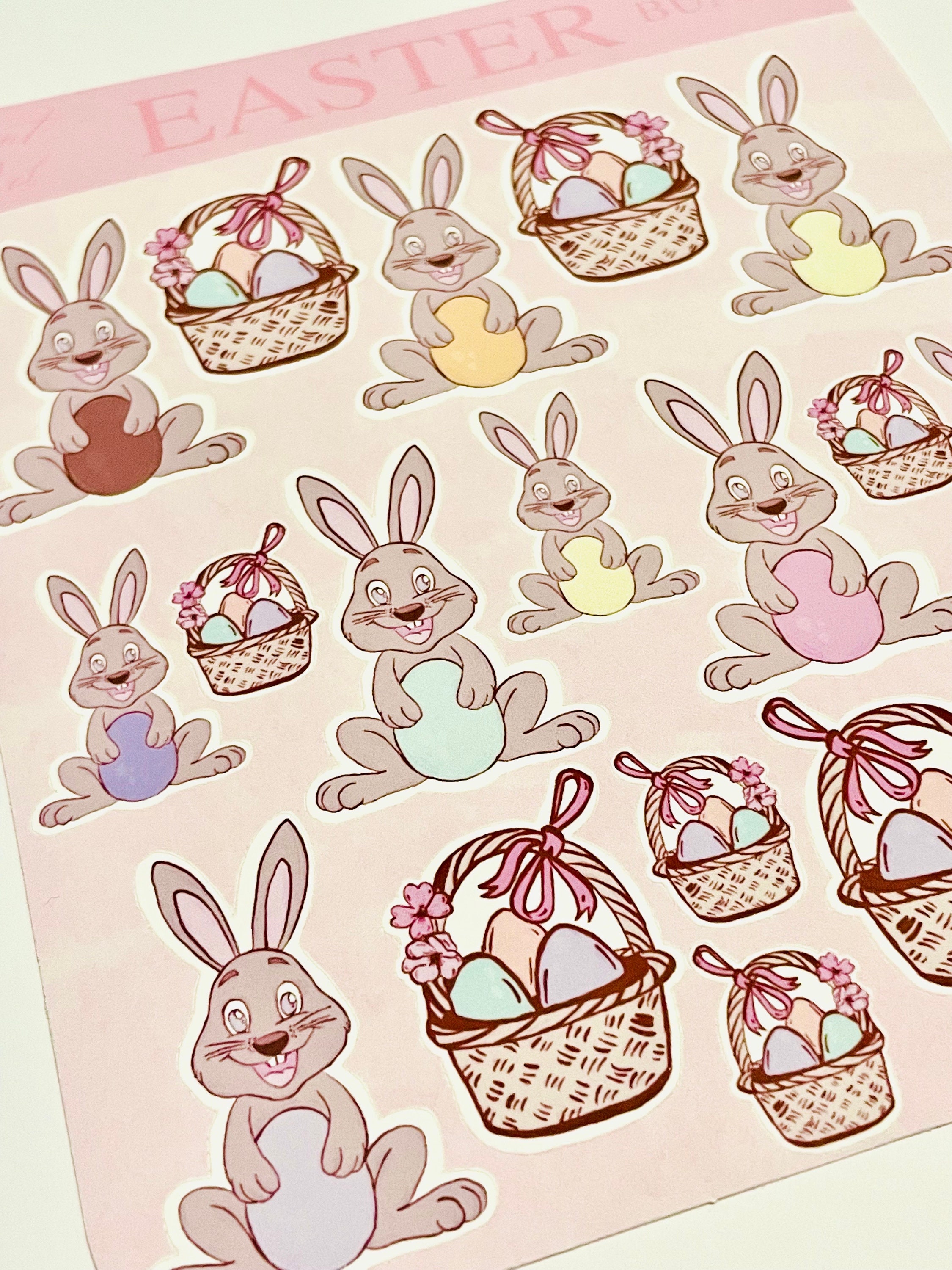 Stickers for Easter Bunny Stickers Easter Basket Stickers Diecut ...
