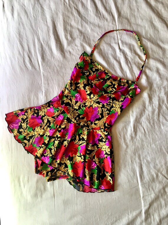 swimsuit with ruffle skirt