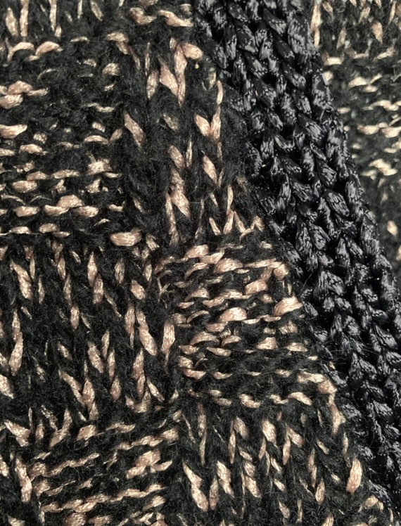 Vintage knitted V cardigan button up - image 3