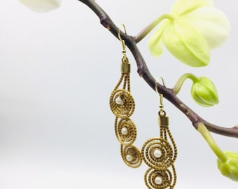 14/boucles d'oreilles faites main herbe dorée écho bijoux végétaux naturels déclaration dîner de fête cadeau de vernissage d'été livraison gratuite dans le monde entier