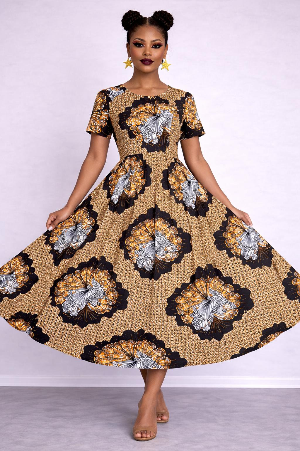 chinese dress ladies Kenya African Print Infinity Maxi Dress  Shirley Girl Boutique