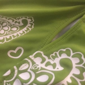 164- E.U Size L Retro Bikini Women&#39;s Vintage New Printed Green Abstract Beach Tie Bikini Gift  Deadstock Free Shipping Free shipping