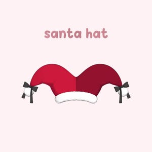Rigged Jester Santa Hat: Live2D VTuber Animated Asset (Digital Download)