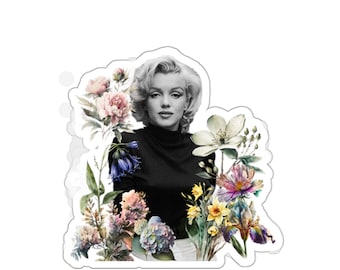 Kiss-Cut Stickers Marilyn Monroe Vintage Floral