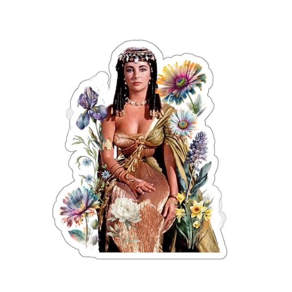 Kiss-Cut Stickers Vintage Cleopatra Elizabeth Taylor