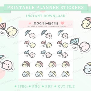 Cute Windy Printable Planner Sticker/ Rainy Printable Planner Sticker/ Hurricane Printable Planner Sticker/ Weather/ Digital Download/ P0255