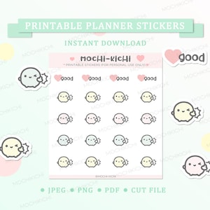 Adesivo de planejador para impressão bonito &#39;Bom&#39; / Adesivo de planejador para impressão &#39;Ótimo&#39; / Adesivo de planejador para impressão bem feito / Adesivo digital Emoji / P0314