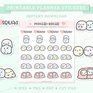 Leuke BFF Printable Planner Sticker/ Hang Out Printable Planner Sticker/ Friendship Planner Sticker/ Squad Planner Sticker/ Digitaal/ P0047