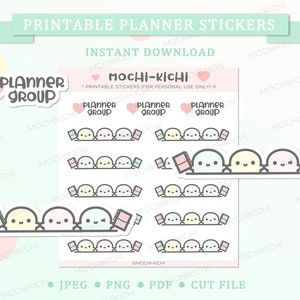 Adesivo de planejador para impressão de grupo de planejador bonito/adesivo de planejador imprimível de planejamento de grupo/adesivo de planejador de tempo de planejamento/digital/p01004