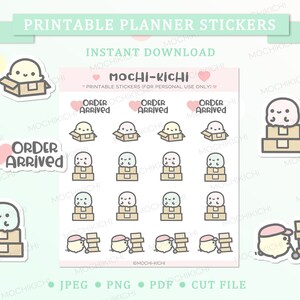 Leuke bestelling aangekomen Afdrukbare Planner Sticker / Bestelling Levering Afdrukbare Planner Sticker / Online Bestelplanner Sticker / Online Winkelen / P0094